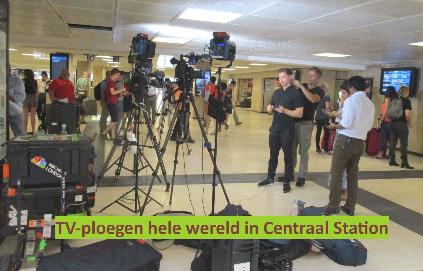 20170620 - aanslag brussel centraal - TV-ploegen in Brussel Centraal