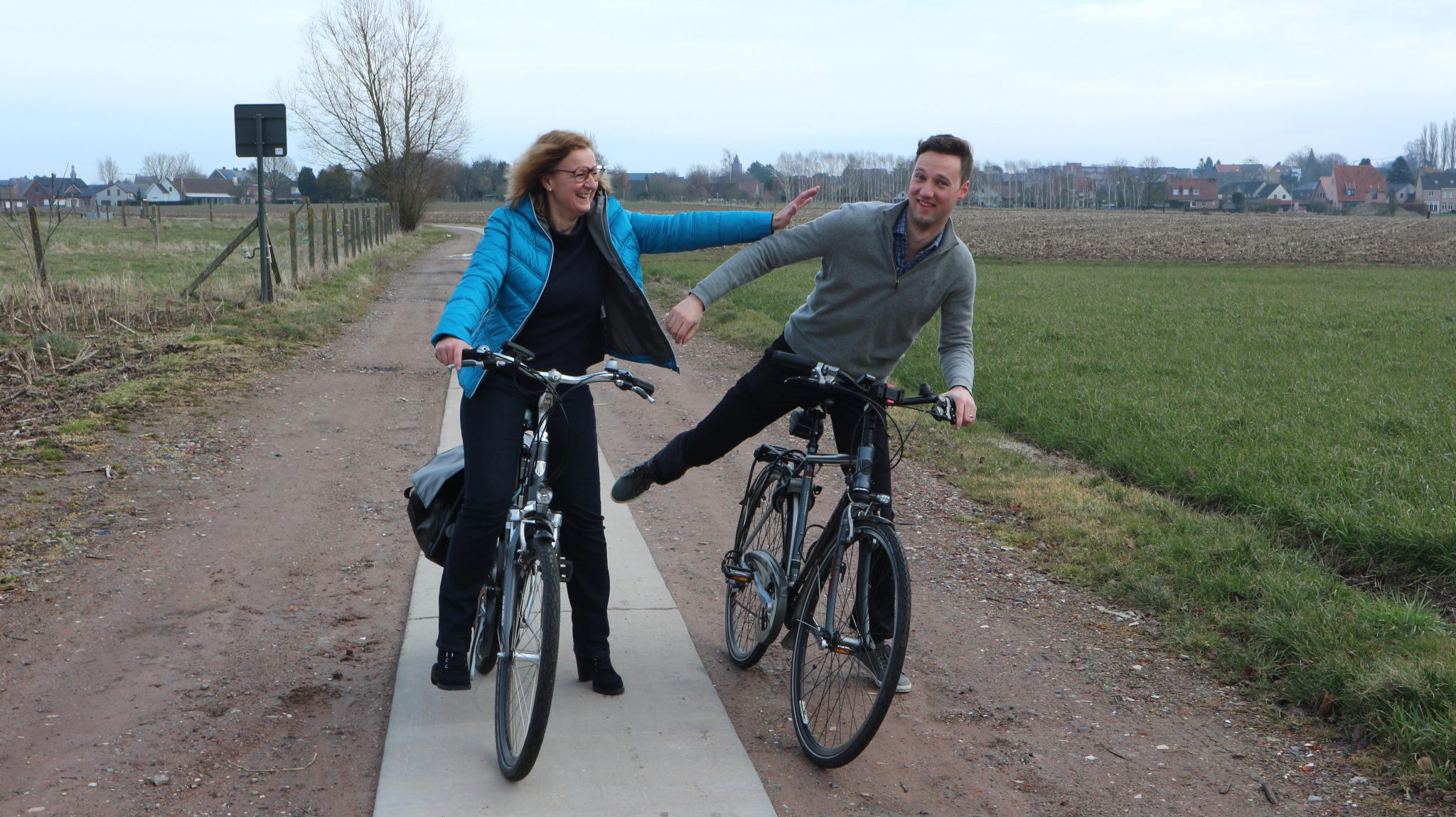 Lode Bruneel en Tania Braems bredere fietspaden