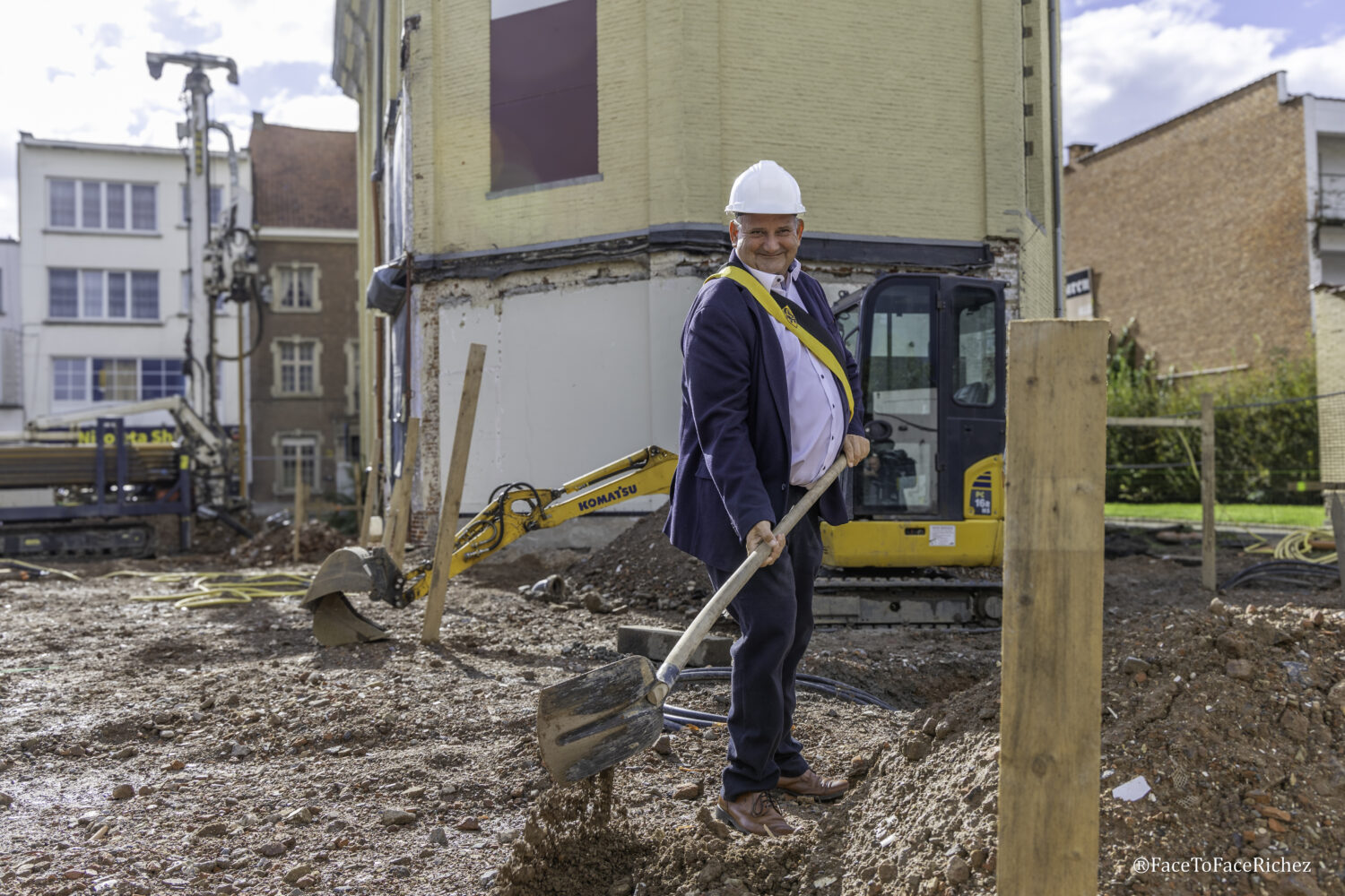 Eerstesteenlegging toeristisch bezoekerscentrum, schepen Alain Triest